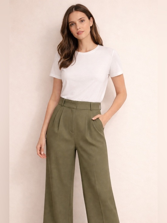 Abercrombie & Fitch Pants - Abercrombie & Fitch Olive Utility-Style Trousers